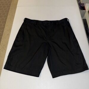 Nike Golf Shorts Sz 36x10 Mens Black Flat Front Pockets